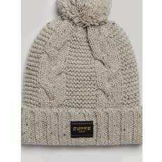 Superdry Dame Hovedbeklædning Superdry Cable Knit Bobble Beanie