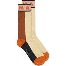 Marni Undertøj Marni Multicolor Colorblock Socks INR15 Dust Apricot