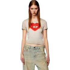 Diesel Beige T-shirts & Toppe Diesel Beige T-Ele T-Shirt 72S