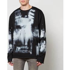 Balmain Sort Sweatere Balmain X-Ray Printed Cotton-Jersey Sweatshirt