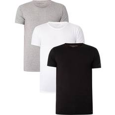 Tommy Hilfiger Elastan/Lycra/Spandex Overdele Tommy Hilfiger Essential Cotton T-shirt 3-pack - Black/Grey Heather/White