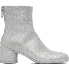 35 ½ - Dame - Stof Støvler MM6 Maison Margiela Silver Glitter Boots H0535 Silver IT