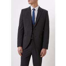 Burton 50 Jakkesæt Burton Slim Fit Charcoal Semi Plain Suit Jacket 38R