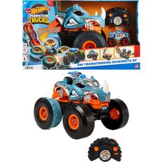 1:12 - Elektrisk Fjernstyret legetøj Hot Wheels Monster Trucks HW Transforming Rhinomite RC