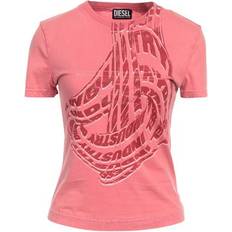 Diesel Rund hals Overdele Diesel Woman T-shirt Pink Cotton