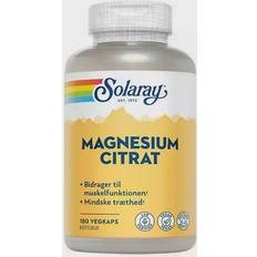D-vitaminer Vitaminer & Kosttilskud Solaray Magnesium Citrat 180 stk