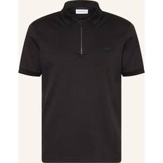54 - L Polotrøjer Calvin Klein Smooth Cotton Zip Neck Polo Shirt Black, Black, 2Xl, Men