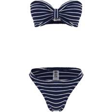One Size Bikinisæt Hunza G Navy Jean Bikini Navy/White UNI