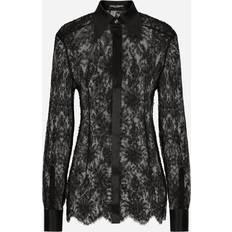 44 - Polyamid Bluser Dolce & Gabbana Chantilly lace shirt with satin details