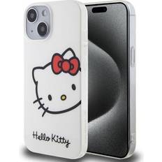 MTP Products Grå Mobiltilbehør MTP Products iPhone 15 Hello Kitty IML Kitty Hoved Cover Hvid