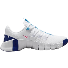 41 - Dame - Syntetisk Sportssko Nike Free Metcon 5 W - White/Fierce Pink/Deep Royal Blue/Aquarius Blue
