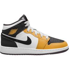 Nike 39 - Herre - Multifarvet Sneakers Nike Air Jordan 1 Mid M - White/Yellow Ochre/Black