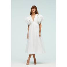 Coast Dame Tøj Coast Ivory Mega Ruffle Full Skirted Dress Off White