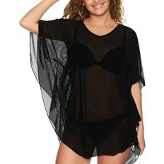 Wiki Ponchos & Kapper Wiki Rhodos Beach Poncho Svart nylon Dame