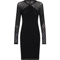 Elastan/Lycra/Spandex - Korte kjoler - Sort Hype The Detail Mesh - Black