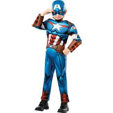 Rubies Udklædningstøj Rubies Boys Deluxe Captain America Costume