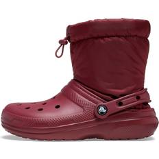 39 ½ - Rød - Unisex Hjemmesko & Sandaler Crocs Unisex Classic Lined Neo Puff Fuzzy Winter Boots Snow, Garnet, Men