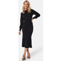 Bubbleroom Elora Fine Knitted Dress Black