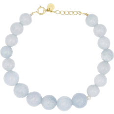 Sorelle Jewellery Fearless Bracelet - Gold/Aquamarine