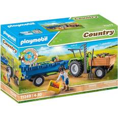 Playmobil Bondegårde Legetøj Playmobil Country Tractor with Harvesting Trailer 71249