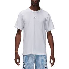Nike Herre - L - Udendørsjakker - Økologisk materiale T-shirts Nike Men's Jordan Sport Dri-FIT Short Sleeve Top - White/Black