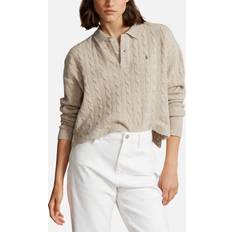 Polo Ralph Lauren Dame - L - Striktrøjer Sweatere Polo Ralph Lauren Long Sleeve Wool and Cashmere-Blend Shirt Multi