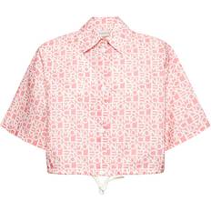 Moncler Skjorter Moncler Logo printed shirt pink