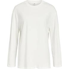 Object Bomuld T-shirts & Toppe Object Oversized Langærmet T-shirt hvid