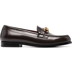 Valentino Brun Lave sko Valentino Men's Brass Logo Chain Loafer Brown