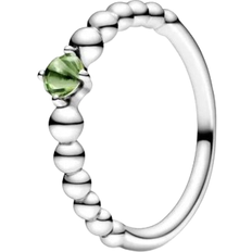 Pandora Krystal - Sølv Ringe Pandora Spring Beaded Ring - Silver/Green