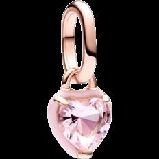 Pandora Krystal - Sølv Smykker Pandora ME Chakra Heart Mini Dangle Charm - Rose Gold/Pink