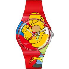 Swatch The Simpsons Collection Sweet Embrace Red Red Silicone SO29Z120