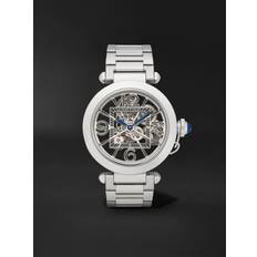 Cartier Pasha de Automatic 41mm Interchangeable and Alligator Watch, Ref. No. WHPA0007 Men Silver
