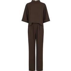 12 - Dame - L Jumpsuits & Overalls Neo Noir Arlo Crepe Jumpsuit - Brown