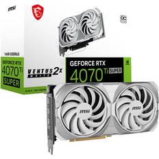 GeForce RTX 4070 Ti Super - Nvidia Geforce Grafikkort MSI GeForce RTX 4070 Ti SUPER Ventus 2X White OC HDMI 3xDP 16GB