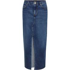 Blå - XS Nederdele Pieces Jessie Denim Skirt - Medium Blue Denim