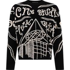 Acne Studios Black Jacquard Sweater BM9 Black/Ecru