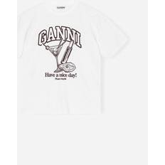 Ganni Overdele Ganni Future Heavy Cocktail Drop Shoulder T-shirt Bright White
