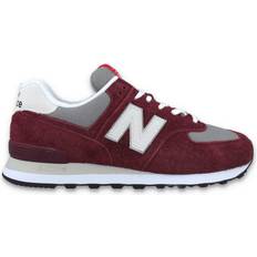 New Balance 39 ½ - Herre - Rød Sneakers New Balance 574 Suede Trainers, Red/Grey