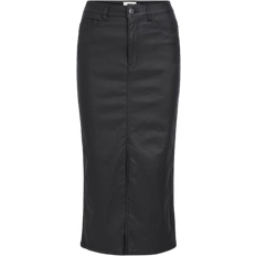 Object Naya Coated Midi Skirt - Black