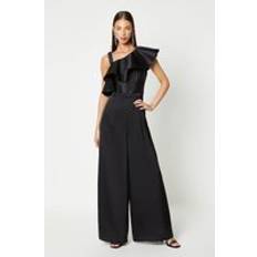 Coast Oversized Tøj Coast Ruffle One Shoulder Jumpsuit Black