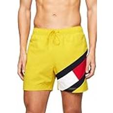 Tommy Hilfiger Gul Badebukser Tommy Hilfiger Flag Mid Length Drawstring Slim Swim Shorts VALLEY YELLOW