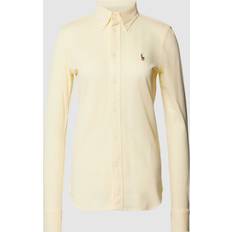 Polo Ralph Lauren Dame - S Bluser Polo Ralph Lauren Slim Fit Knit Cotton Oxford Shirt Woman Shirt Light yellow Cotton