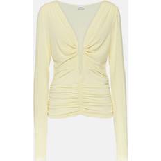 Isabel Marant Dame - Gul Tøj Isabel Marant Laura Ruched Jersey Top