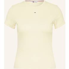 Tommy Hilfiger Gul T-shirts & Toppe Tommy Hilfiger Essential Slim Rib-Knit T-Shirt LEMON ZEST