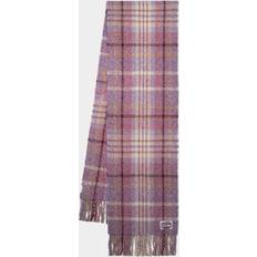 Acne Studios Purple Plaid Fringe Scarf Violet purple UNI