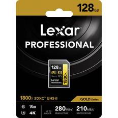 128 GB - Class 10 - SDXC Hukommelseskort LEXAR Professional SDXC 280/210 MB/s Class 10 UHS-II U3 V60 1800x 128GB