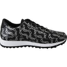 Jimmy Choo Black and Silver Leather Monza Sneakers EU35.5/US5.5