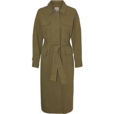 Vero Moda Dame - Grøn Frakker Vero Moda Vmellen Trenchcoat