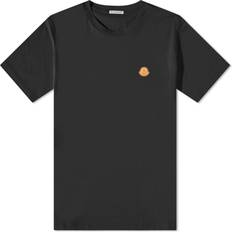 Moncler T-shirts Moncler Leather Logo T-Shirt Black